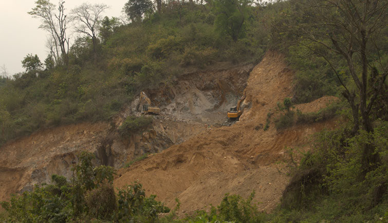 Mining Activity Karbi Anglong near Kaziranga