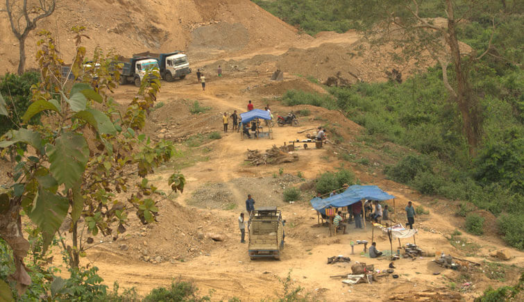 Mining at Karbi Anglong Region Kaziranga