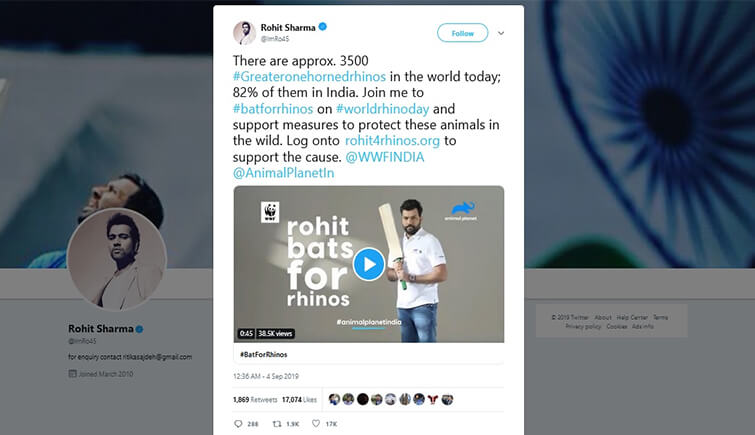 Rohit Sharma Tweet