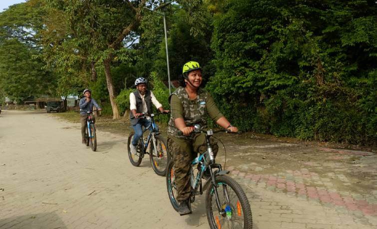 Kaziranga Tourism- Cycling around Kaziranga